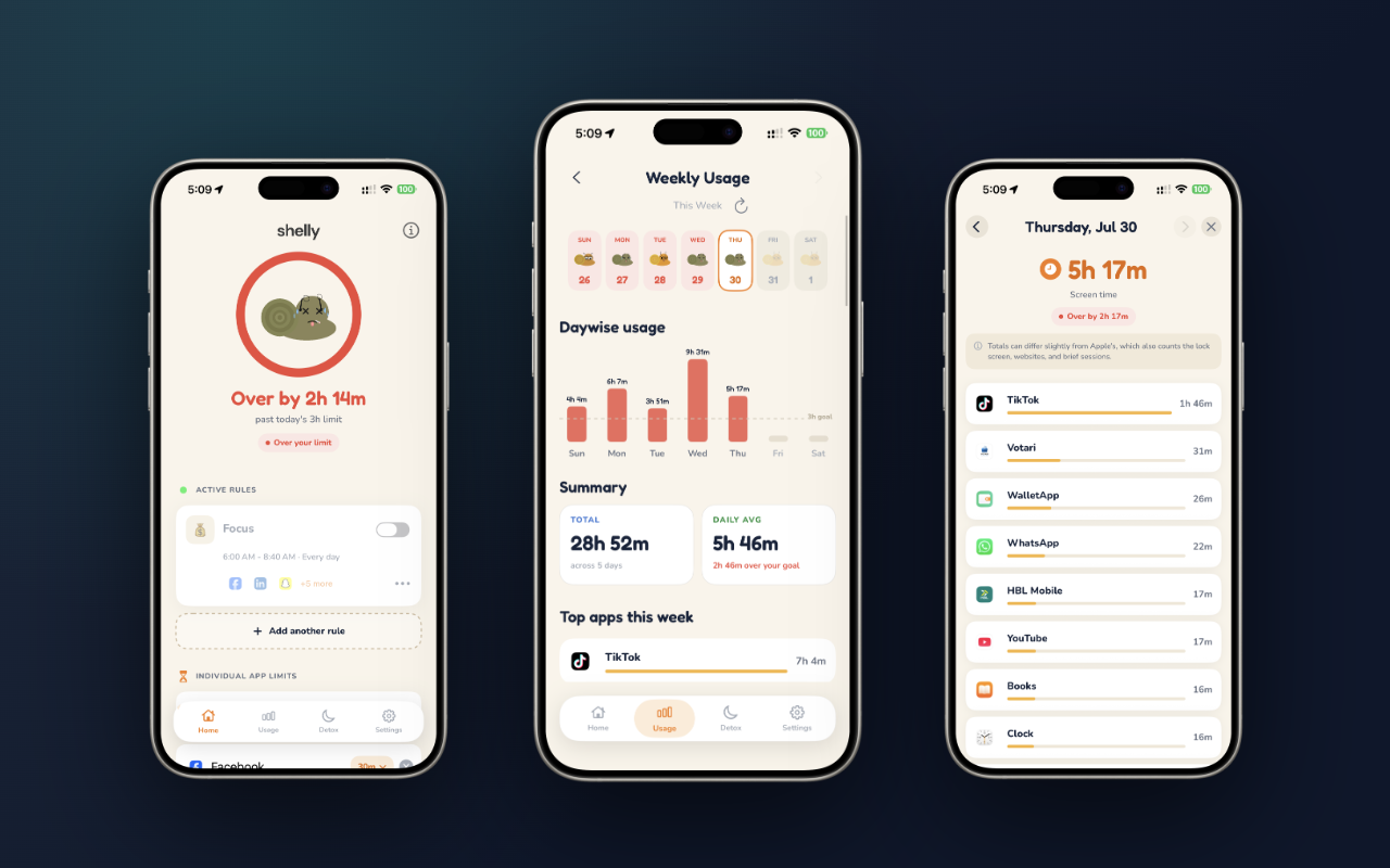 Shelly app on iPhone